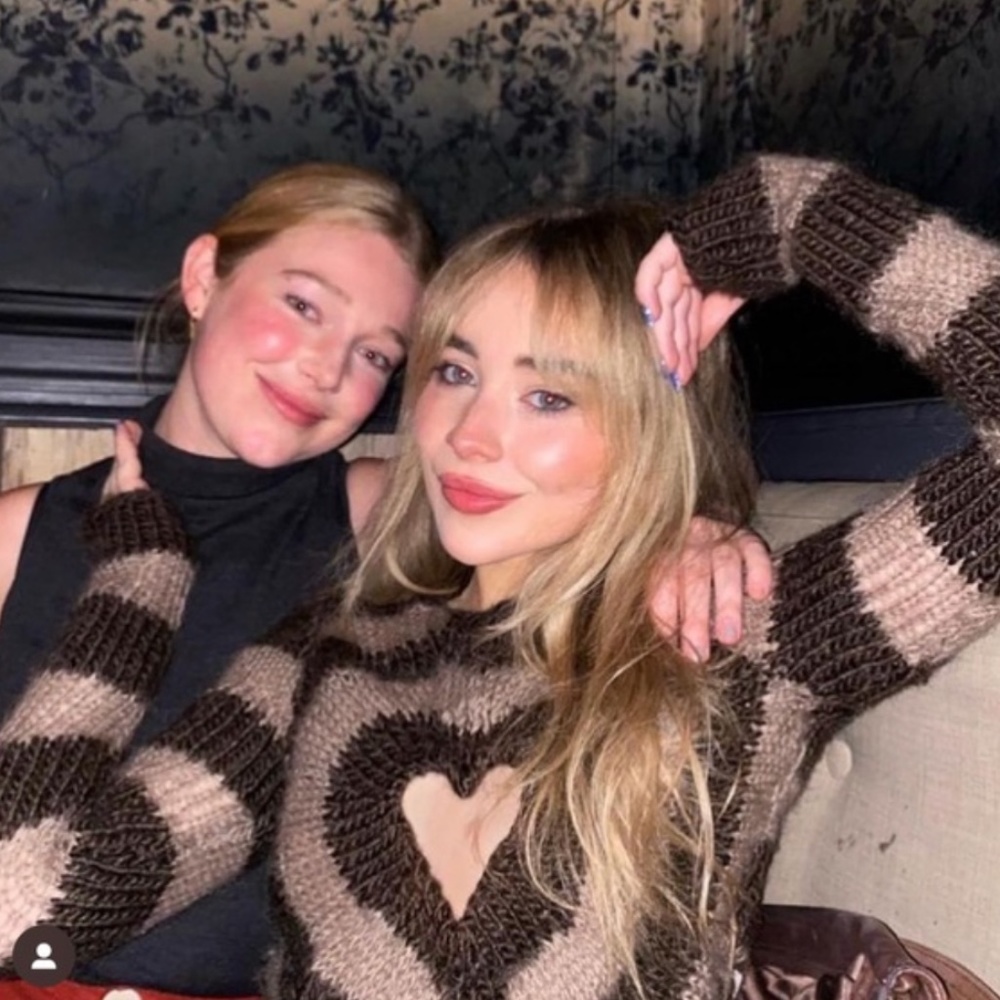 Lirika Matoshi Brown Hand Knit Radiant Heart Sweater